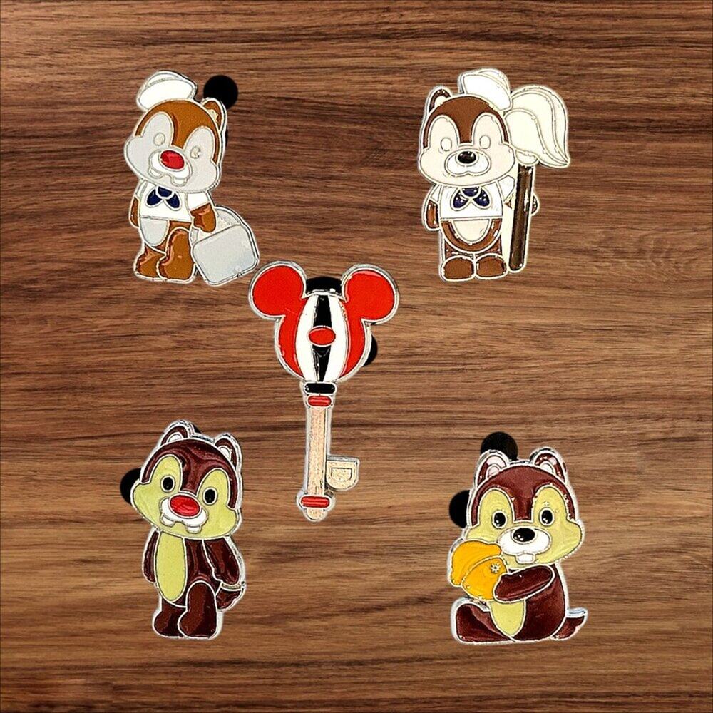 5 Chip and Dale Disney Parks Trading Pins, Plus 2 Bonus Pins